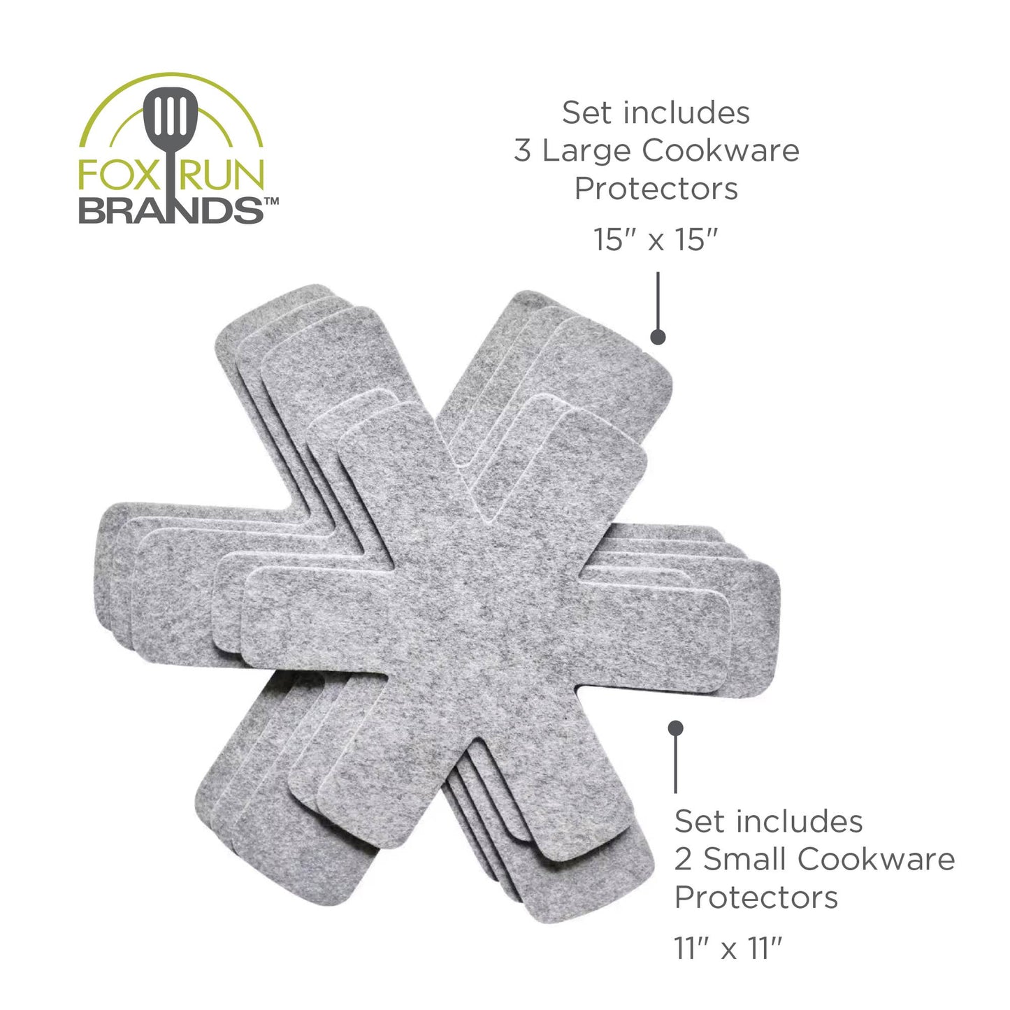 Pots and Pans Protectors - Set of 5 - Grey