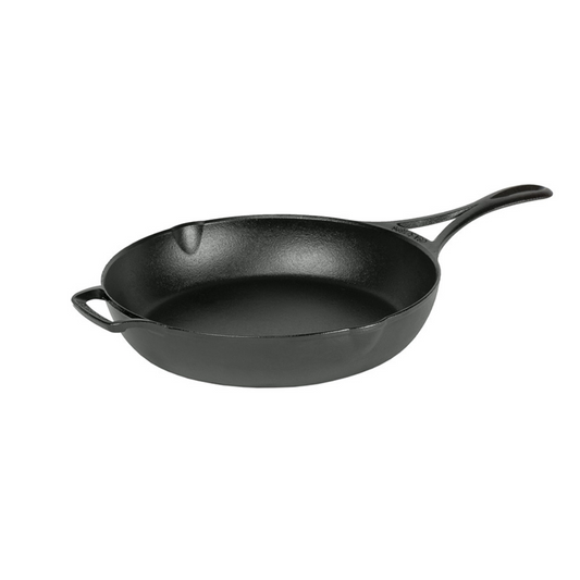Inspired by the resourcefulness of Lodge Cast Iron during the Great Depression, the Blacklock 12-inch Skillet is a testament to adaptability and craftsmanship. Triple seasoned for a natural nonstick finish, this lightweight cast iron skillet is designed for effortless cooking on any stovetop, oven, grill, or open flame.