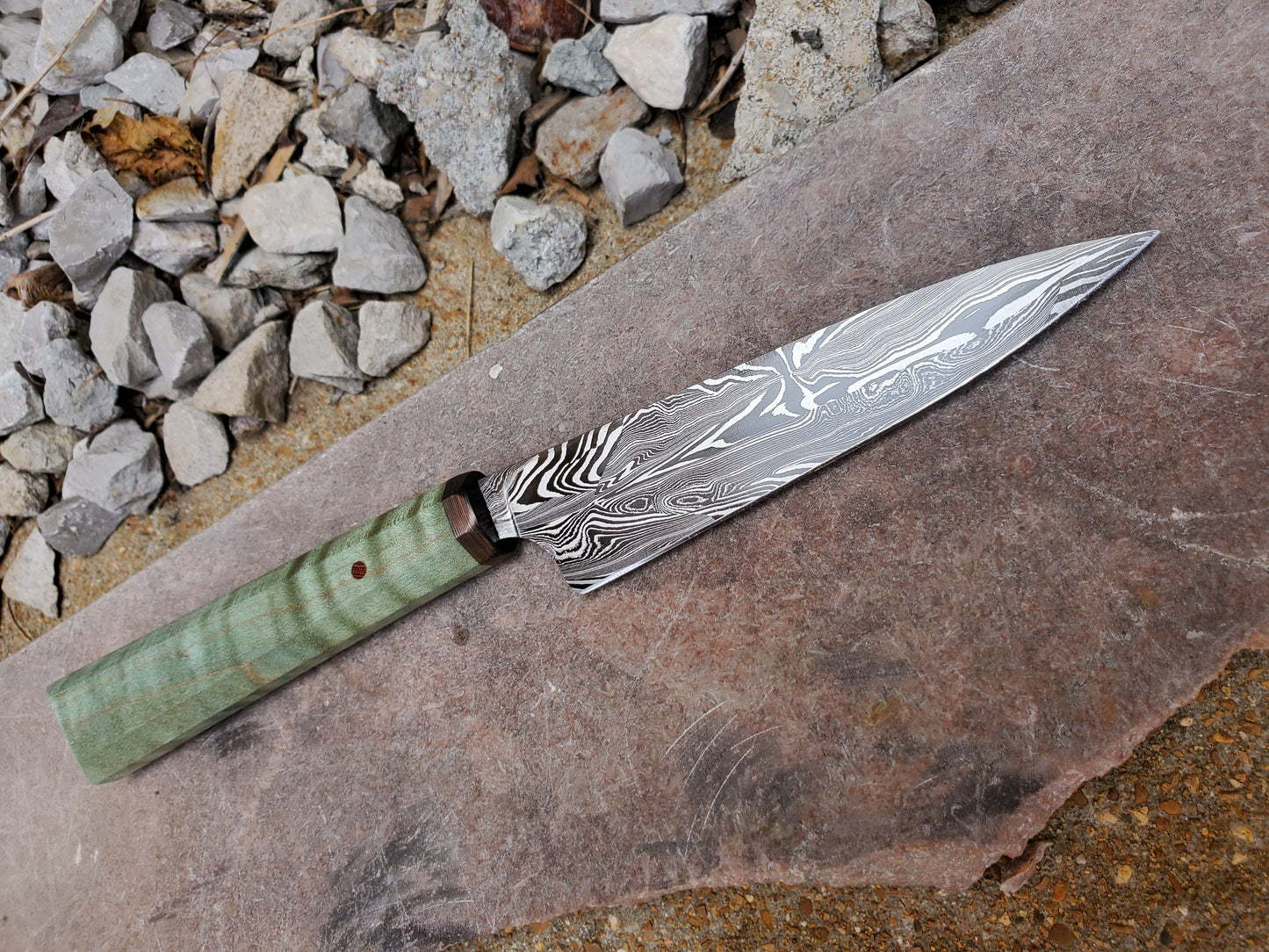 NHB Custom Mini Chef's Knife - 5 inch - Artichoke