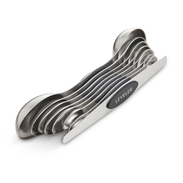 Dual-Sided Magnetic Measuring Spoons with Leveler