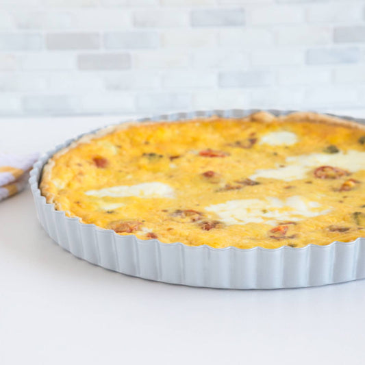 Stainless Steel Tart Pan With Removable Bottom - 9"