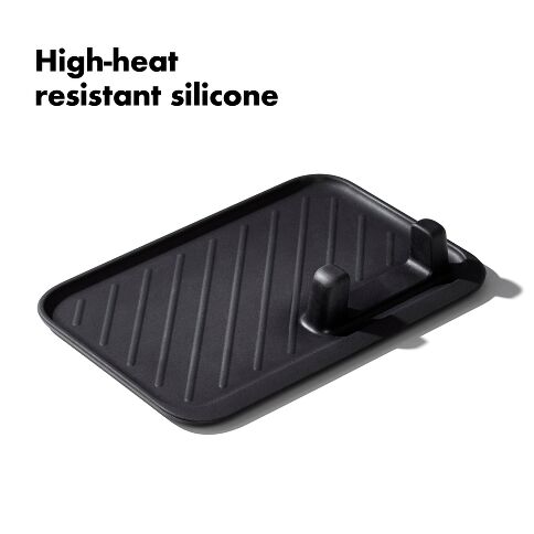 Elevate your grilling experience with the OXO Good Grips 3-Piece Grilling Tool Set, essential for grillers of all skill levels. This thoughtfully designed collection includes scalloped-edge Tongs with an integrated bottle opener for convenient refreshments, a Turner with a double-bend design for superior leverage when flipping heavy foods, and an innovative Tool Rest that provides a heat-resistant surface with a specialized tong holder for one-handed operation.