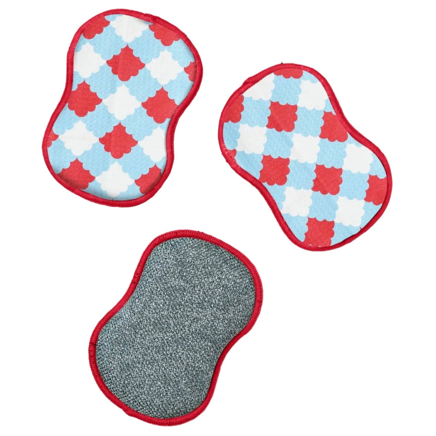 RE:usable Sponges (Set of 3) - CC Maria Splatter: Sky Blue