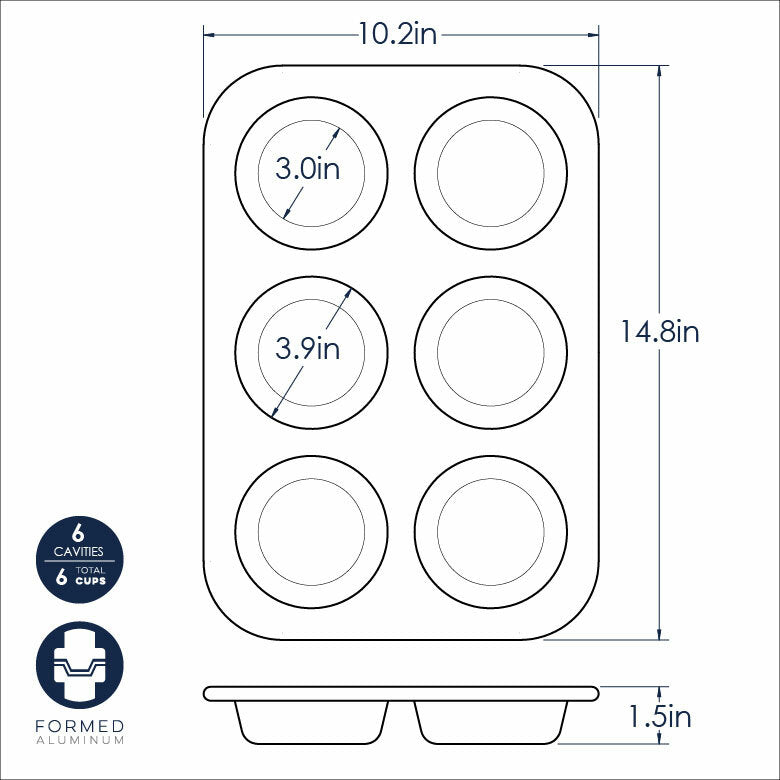 Naturals Jumbo Muffin Pan (6 Cup)