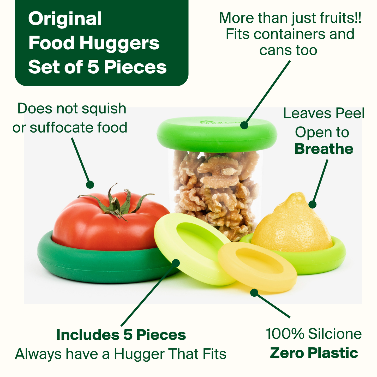 Food Hugger (5 Piece Set) – Fresh Green