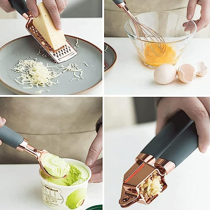 Rose Gold Gadget Set (7 Piece Set) - Gray