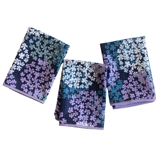 Mighty Mini Towels (Set of 3) - Navy Hydrangea