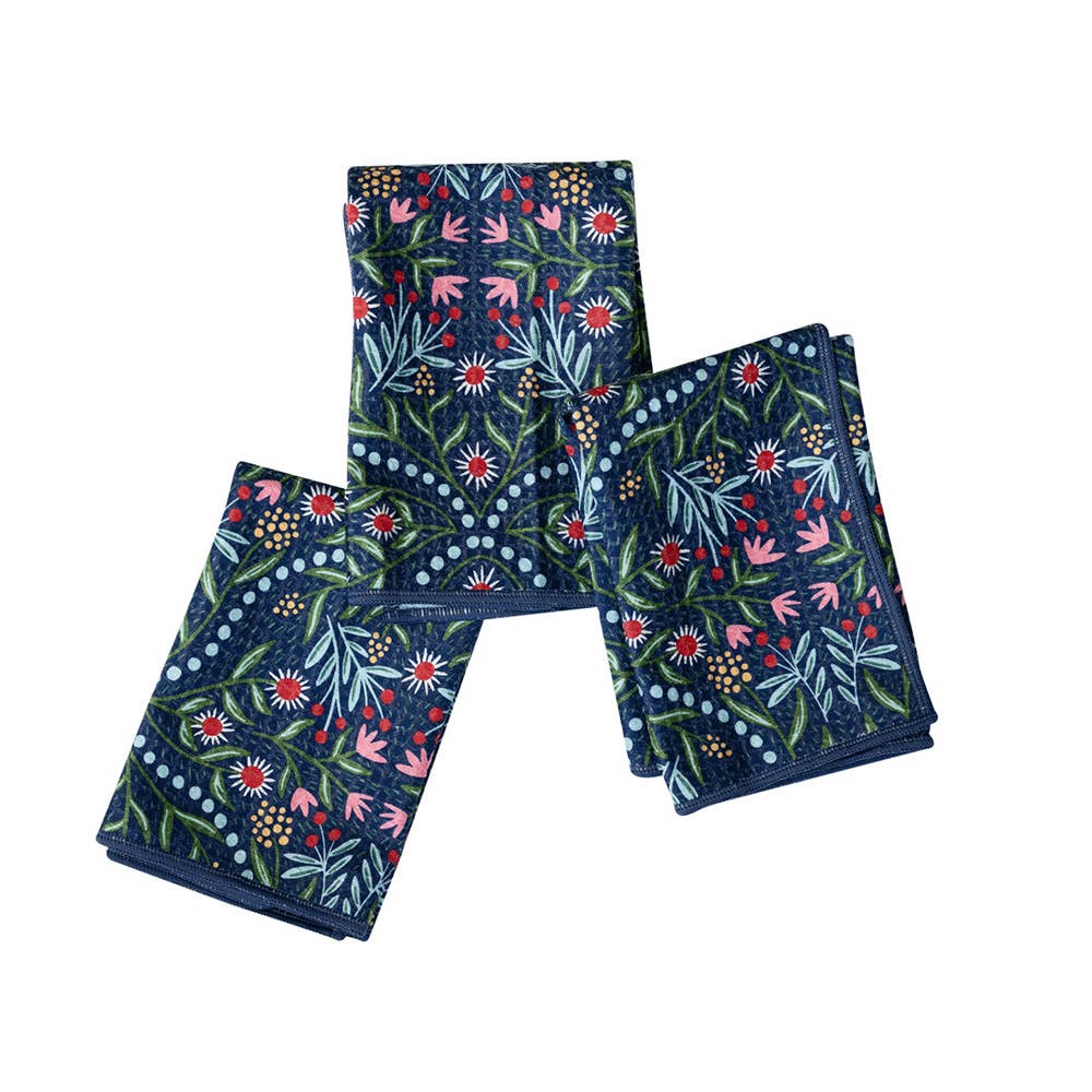 Mighty Mini Towels (Set of 3) - RJW Glitz Navy