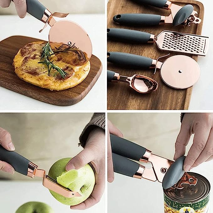 Rose Gold Gadget Set (7 Piece Set) - Gray