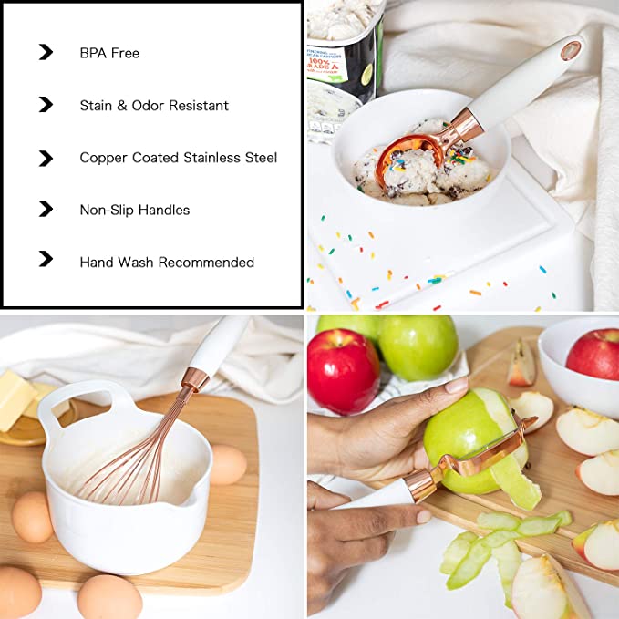 Rose Gold Gadget Set (7 Piece Set) - White