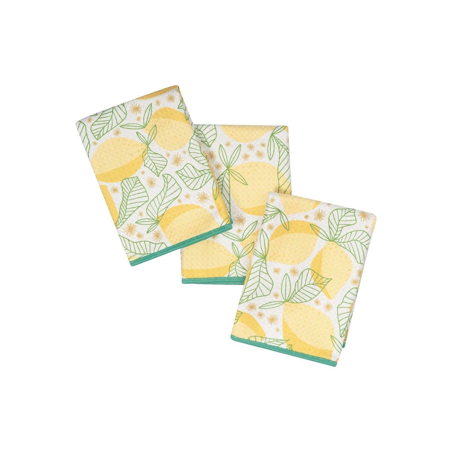 Mighty Mini Towels (Set of 3) - Reversable Lemon Sparkle