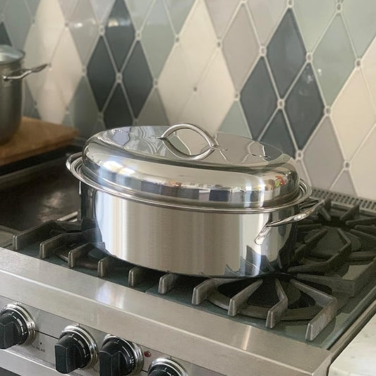 Stainless Steel Oval Roaster Set