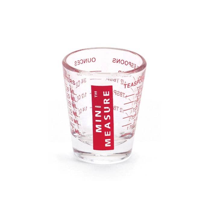 Glass Mini Measure - Red