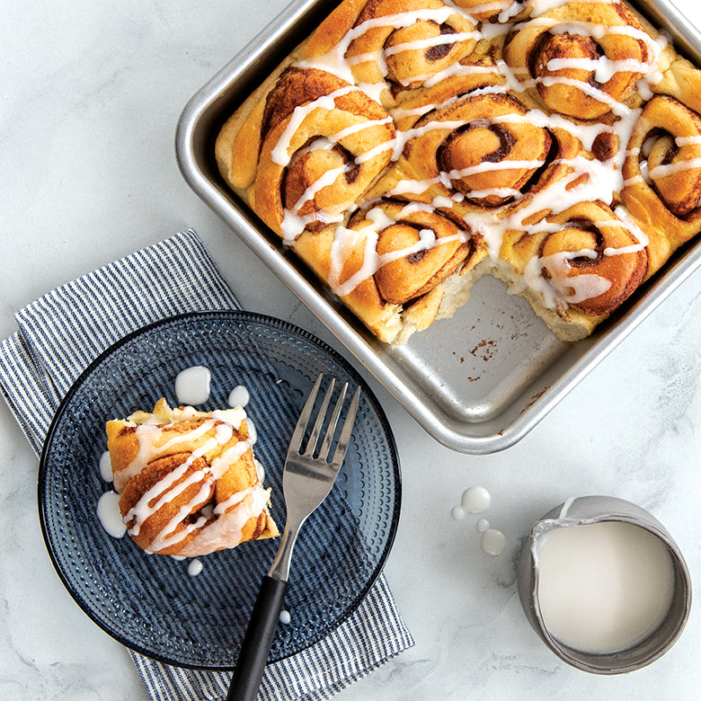 Every kitchen needs a square baking pan, and Nordic Wares is well-made to last through a lifetime of baking. With an encapsulated steel rim to prevent warping, this uncoated aluminum pan is suited for a variety of sweet and savory foods. Natural uncoated aluminum browns foods evenly. We’ve got you (and your cakes) covered! This square pan is designed to withstand the test of time and temperature, so it’s the perfect sidekick for your baking adventures.