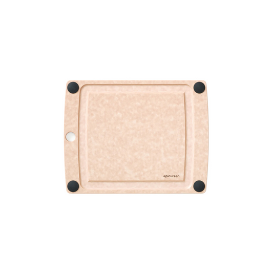 From meal prep to plating, the Epicurean All-in-One Cutting Board (11.5" x 9") is your versatile kitchen go-to. Designed for convenience, it features a juice groove on one side to catch excess liquids and a flat surface on the other for extra workspace. Non-slip silicone feet keep the board steady while you chop, slice, and dice with confidence.