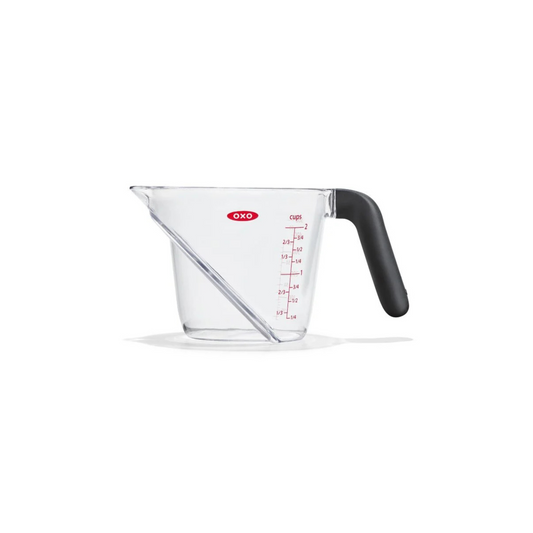 No more awkward neck-craning to check measurements! The OXO Good Grips 2-Cup Angled Measuring Cup is your kitchen superhero, making everything from fancy cocktails to zesty dressings a breeze. The genius is in the design—just peek down into the cup to read measurements instantly!