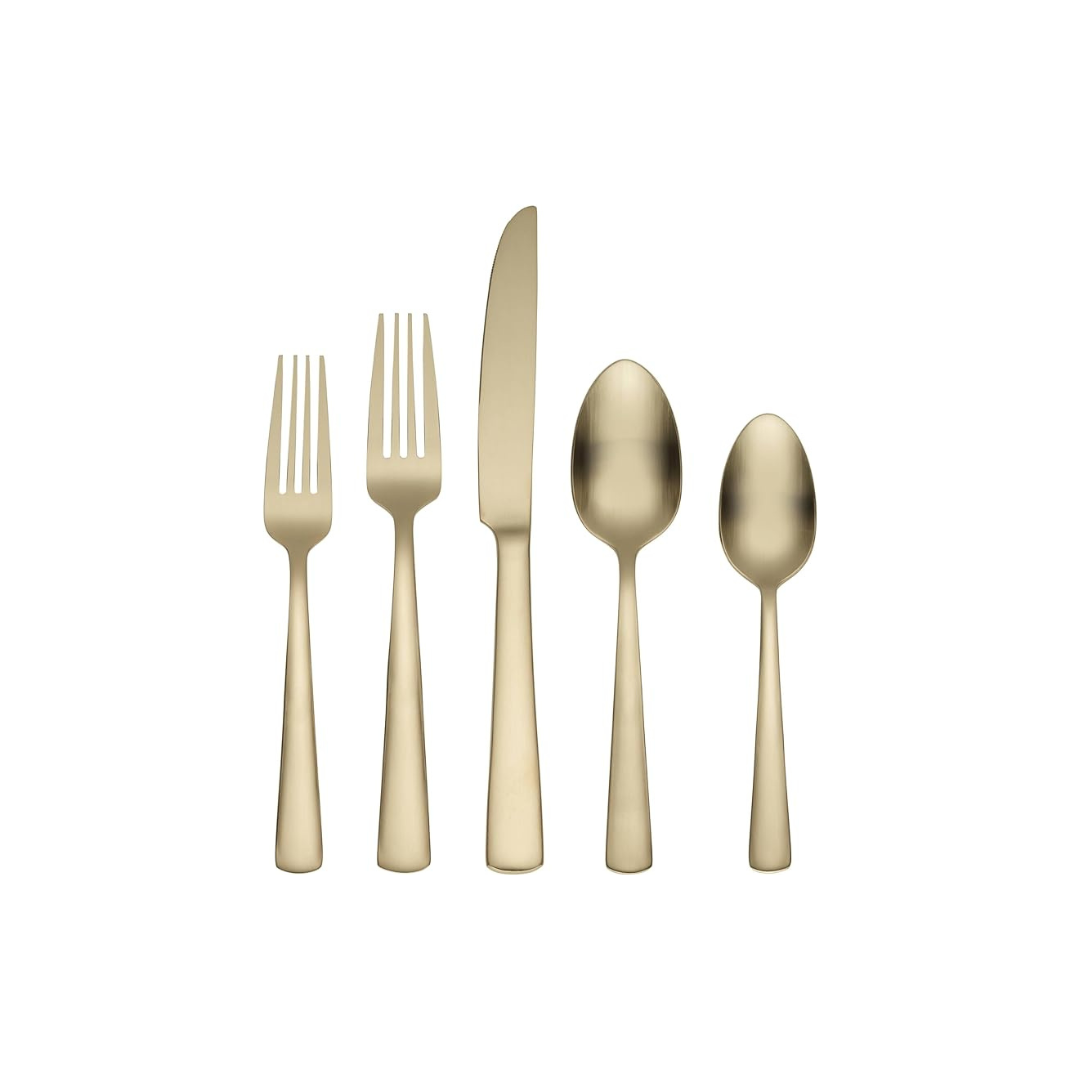 Aptitude Champagne Satin Flatware (20 Piece Set)