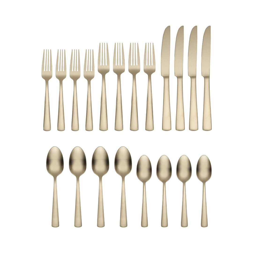 Aptitude Champagne Satin Flatware (20 Piece Set)