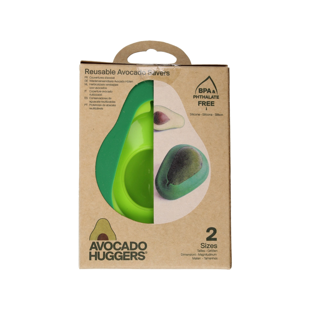 Avocado Food Huggers are designed to keep the leftover half fresh for longer. Our set of two sizes makes sure you’re covered for avocados large and small. And the unique pit pocket can be pushed in or out, ensuring a good hug whether the half you’re saving has the pit or not.