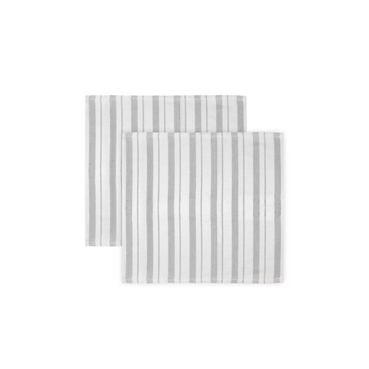 Measuring 12” x 12” and sold as a set of two, these cloths are built to last—machine washable and ready for repeated use. Upgrade your kitchen routine with the classic durability of the Basket Weave Cloth in Misty Gray