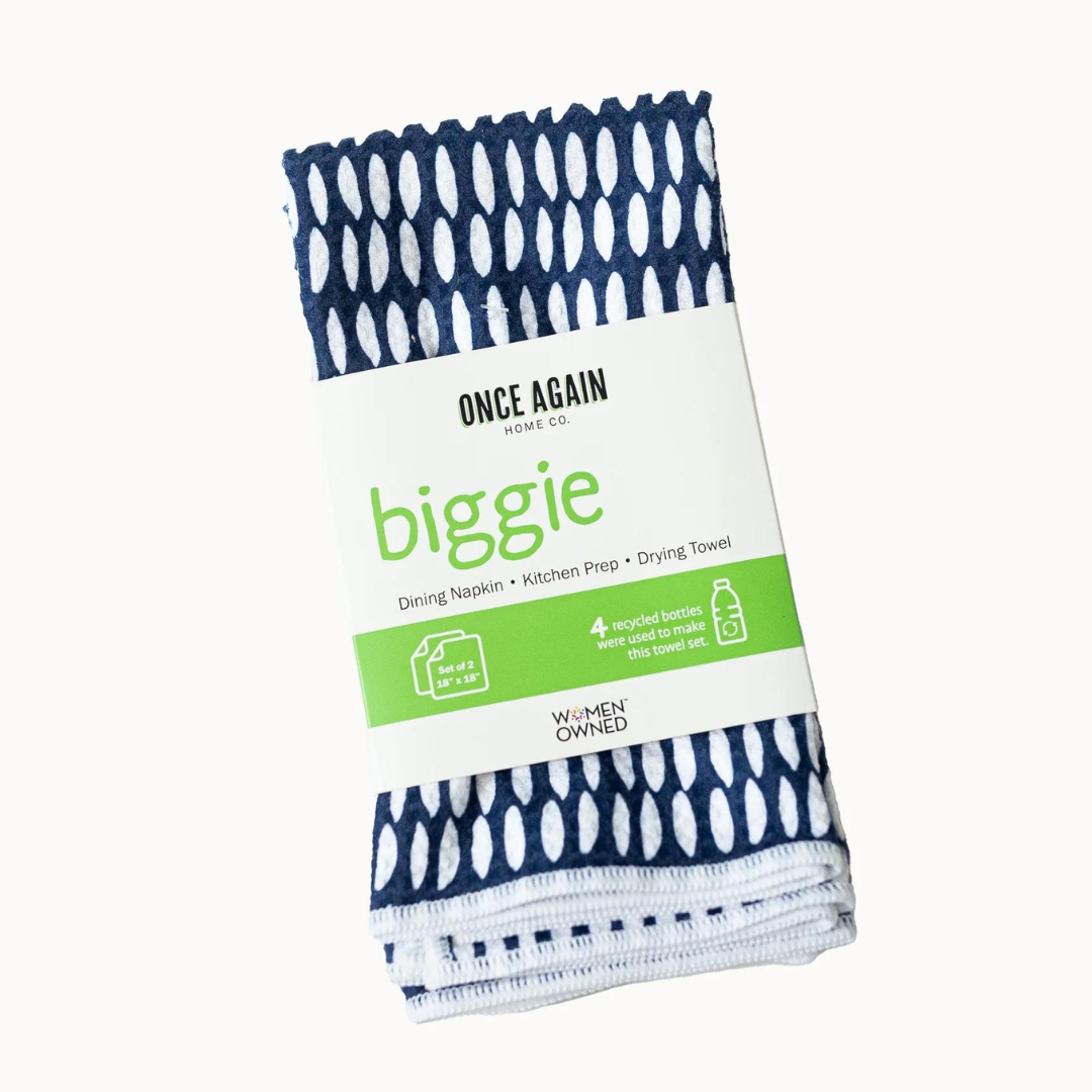 Biggie Towels (Set of 2) - Navy Beans