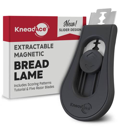 KneadAce extractable magnetic bread lame with packaging on a white background