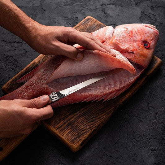 Elevate your outdoor cooking with the Bushcraft Fillet Knife. Designed for precision and durability, this expertly crafted knife features a razor-sharp, flexible blade, perfect for filleting wild-caught seafood with ease.