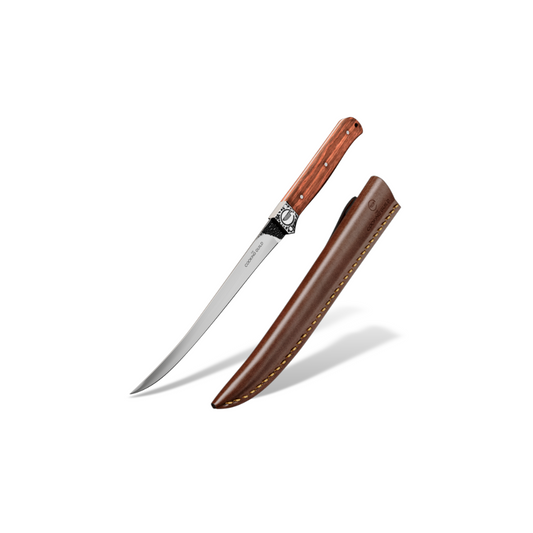 Elevate your outdoor cooking with the Bushcraft Fillet Knife. Designed for precision and durability, this expertly crafted knife features a razor-sharp, flexible blade, perfect for filleting wild-caught seafood with ease.