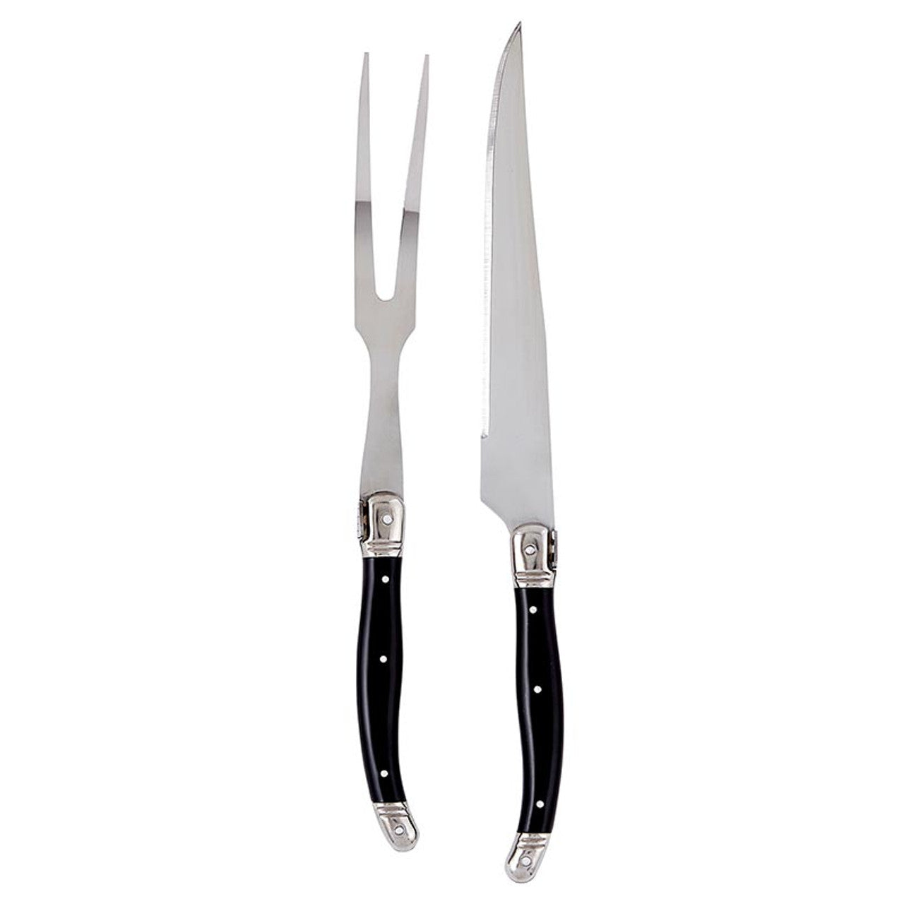 Ideal for slicing through turkey, chicken, or roasts with precision, this set features a stainless steel carving knife and carving fork, elegantly packaged in a charming book-shaped box for effortless gifting. Whether for a special occasion or everyday use, this duo ensures you have the perfect tools for serving up delicious meals with style and ease.