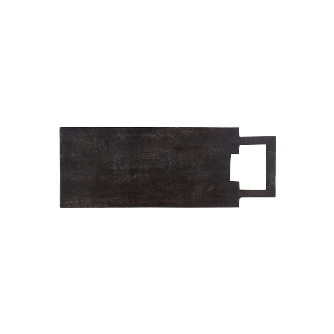 Present your favorite desserts and appetizers in style with our Charcuterie Board featuring a sleek black classic mango wood design and a convenient handle. Crafted for elegance and functionality, this board offers a sophisticated backdrop for showcasing an array of cheeses, meats, fruits, and more. Perfect for entertaining or daily use, it combines versatility with a modern aesthetic to elevate your dining experience.