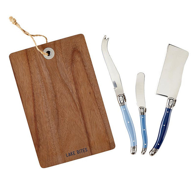 Crafted from durable acacia wood and featuring an assortment of three essential cheese knives: a cleaver knife, a soft cheese knife, and a spreader. This elegant set is ideal for displaying and serving your favorite snacks at any gathering, ensuring both practicality and aesthetic appeal. The book-shaped box provides convenient storage and makes for a stylish gift presentation. Hand wash only to preserve the pristine condition of the acacia wood and stainless steel components.