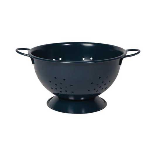 Add a touch of sleek elegance to your kitchen with the Large Matte Ink Colander from Danica. This stylish black colander features two convenient carry handles and is made from durable powder-coated steel, ensuring it stands the test of time.