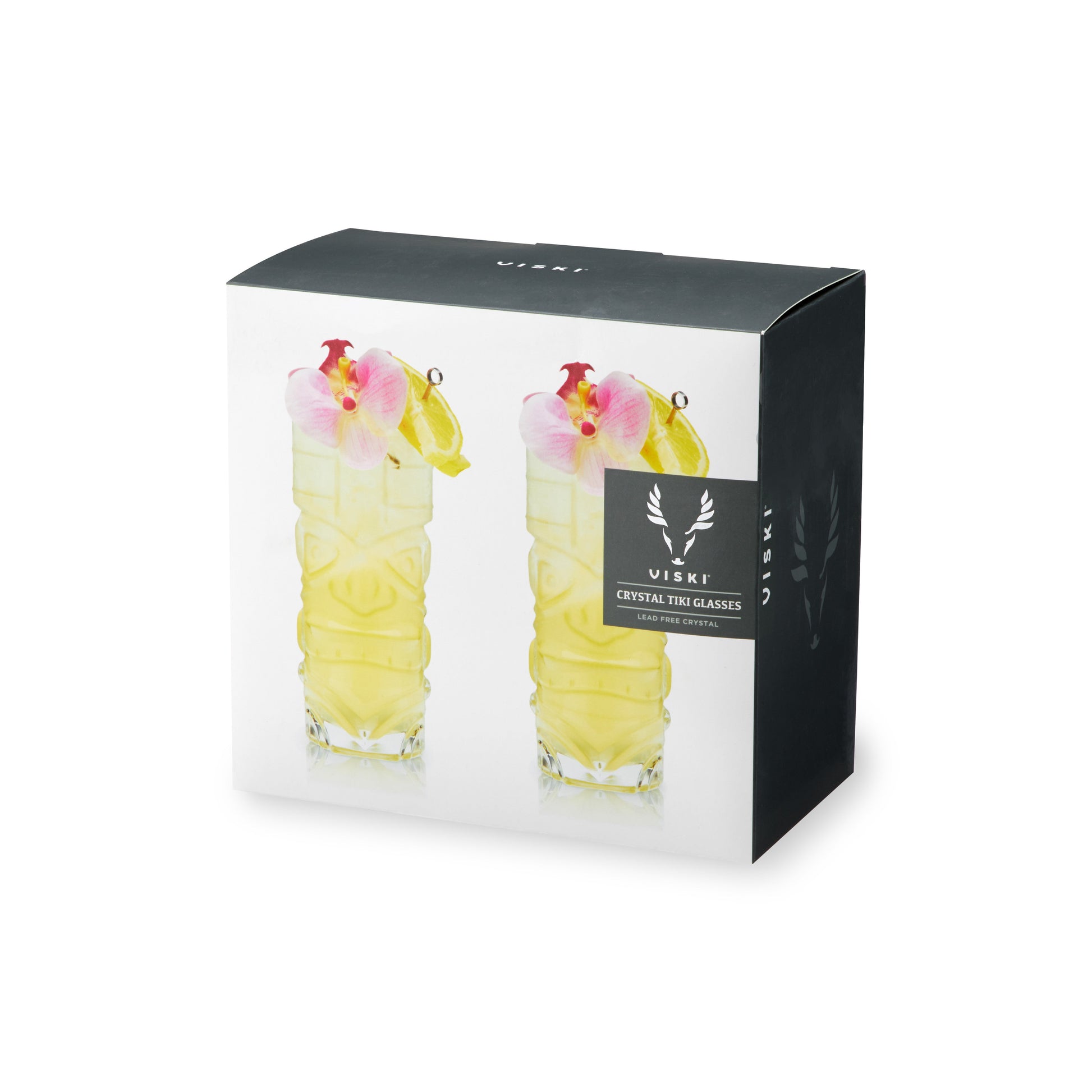 Take tiki to the next level. Tropical cocktails are positively luminous in these glasses, evoking the lush vibrancy that tiki drinks are known for. Enjoy with classics like the iconic Mai Tai, or mix up something new and trendy. This set is suitable for any cocktail you would serve in a large highball glass. With an ideal weight and feel, this set of ornate cocktail glasses feels as good in your hand as they look on your bar.