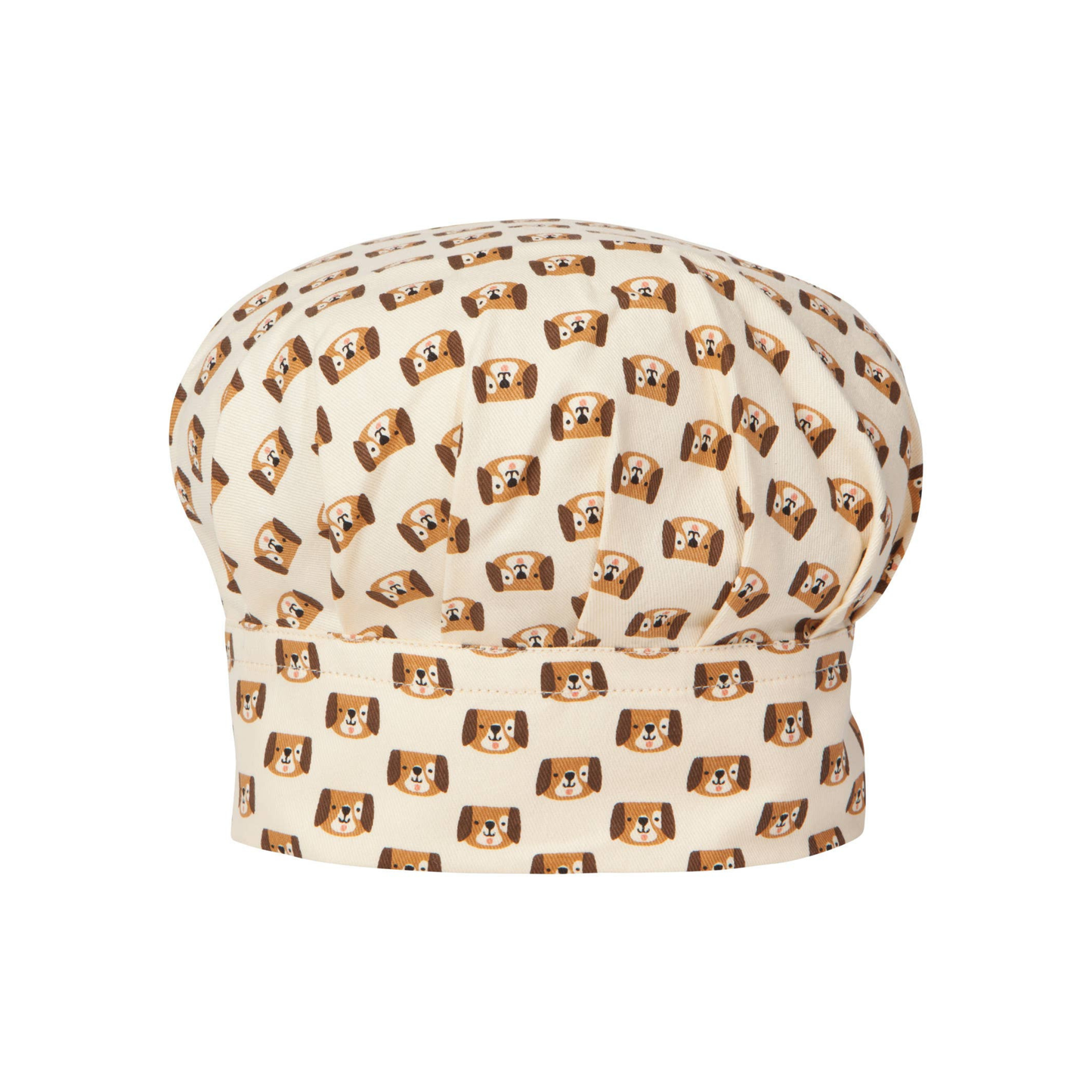 Chef's hat with dog pattern on a white background