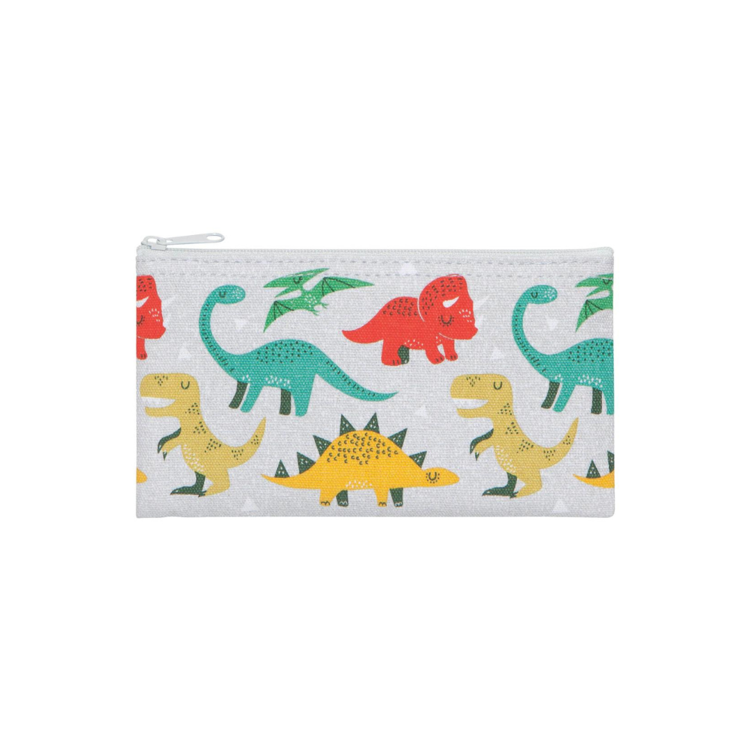 set of two snack bags feature a dinosaur pattern