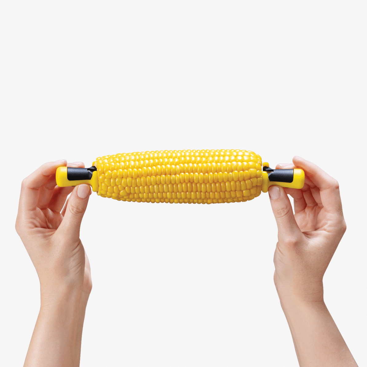 Lockorns Corn Holders provide secure attachment to corn cobs with their unique 3-prong anchor design, giving peace of mind to parents and safety for children. Interlock in pairs for easy storage and offer easy one-handed operation for a hassle-free dining experience.