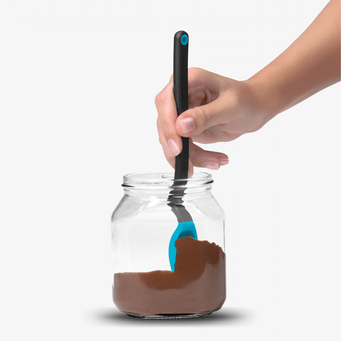 Mini Supoon – the silicone teaspoon that leaves no bit behind. With its unique handle design, keep counters clean as it sits up and off surfaces. The flat silicone scraping tip and flexible sides ensure you scrape every last piece from jars or bowls. Perfect for serving condiments and measuring a precise teaspoon, Mini Supoon is safe for non-stick cookware and heat-resistant up to 260°C / 500°F.