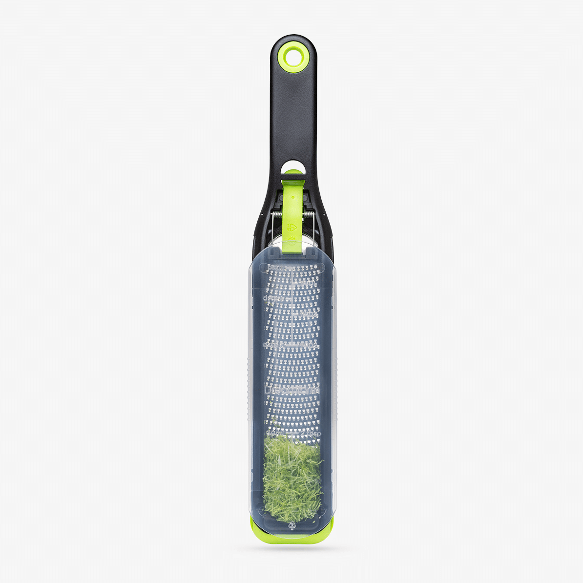 Ozest i<span data-mce-fragment="1">nstantly cleans and clears itself of any clinging zest with the push of a button. </span><span data-mce-fragment="1">Concave grater plate increases contact area for faster zesting, and guides your food down its centre for safer, more efficient strokes.</span>