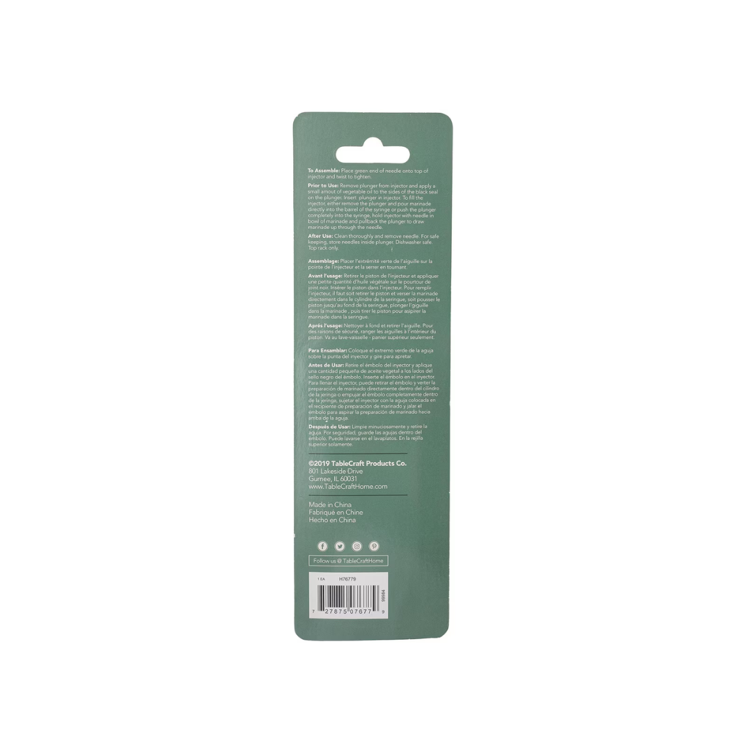 1 oz Flavor Injector! This handy tool lets you inject marinades deep into meat, fish, or poultry for maximum flavor and moisture.