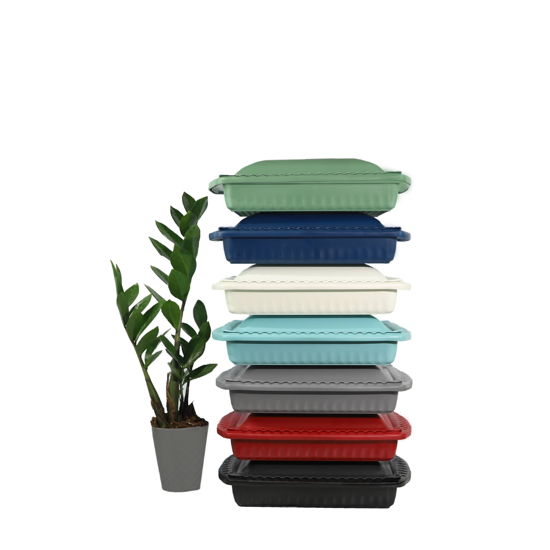 Foil Decor has three plastic components that work as a system to hold a 9x13 foil pan.