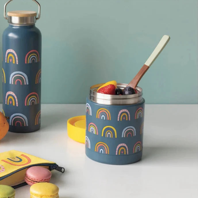 Rainbows pattern food jar