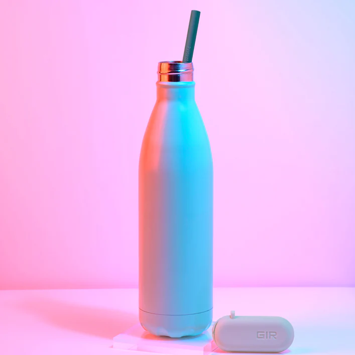 Traveler Silicone Straw (Set of 2) - Blue & Pink