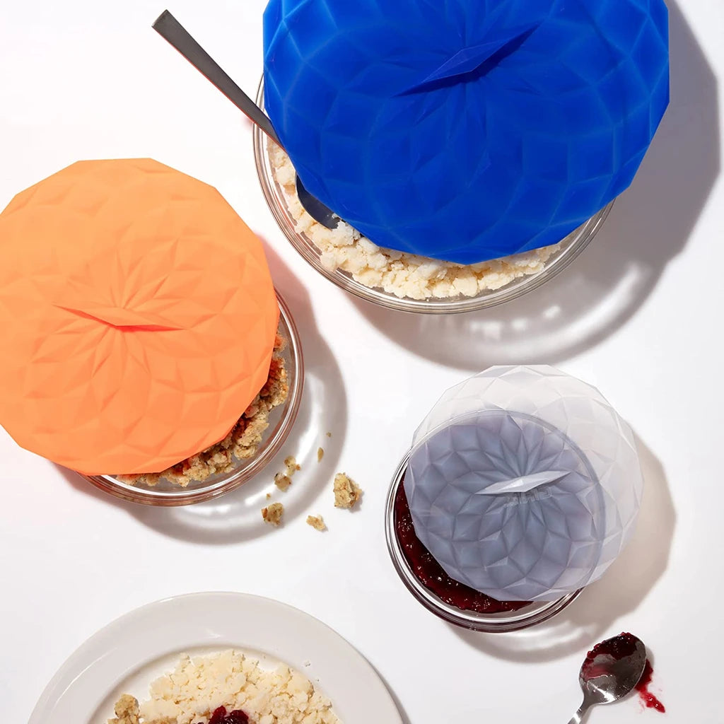 Round Silicone Lid 4"(Set of 2) - Navy Blue