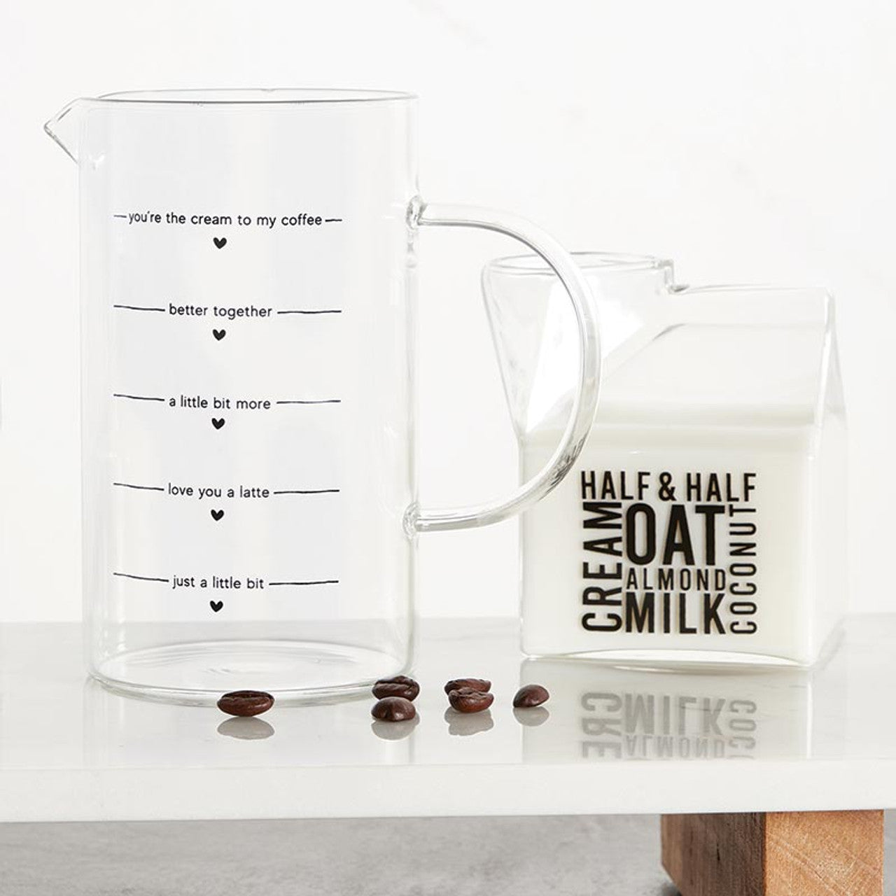 Calling all coffee enthusiasts! Treat yourself (or your favorite barista) to our adorable Glass Creamer Pitcher - 17oz, a must-have for perfecting your morning brew. With its handy spout for precise pouring control, this pitcher is ideal for adding just the right amount of cream or milk to your cuppa joe.