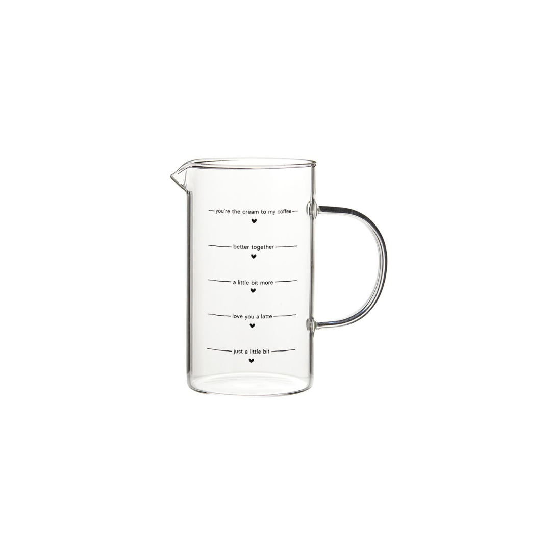 Calling all coffee enthusiasts! Treat yourself (or your favorite barista) to our adorable Glass Creamer Pitcher - 17oz, a must-have for perfecting your morning brew. With its handy spout for precise pouring control, this pitcher is ideal for adding just the right amount of cream or milk to your cuppa joe.