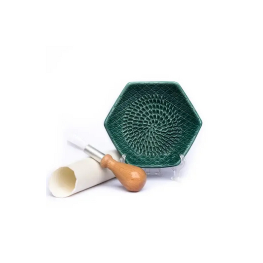 Ceramic Grater Set (3 Piece Set) - Emerald Green