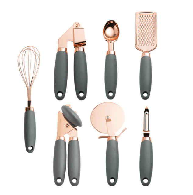 Rose Gold Gadget Set (7 Piece Set) - Gray