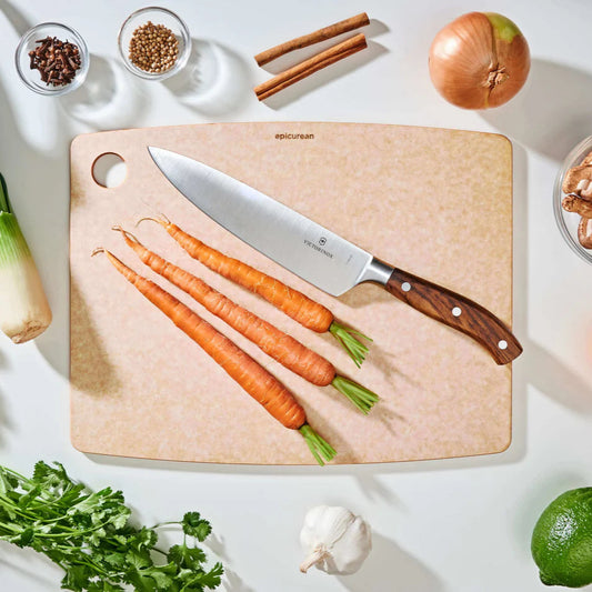 Prep like a pro with the Epicurean Kitchen Series Cutting Board (14.5" x 11.25"), designed to handle everything from meal prep to party spreads. This generously sized board is dual-sided, lightweight, and dishwasher safe, making it a practical and stylish staple for your kitchen.