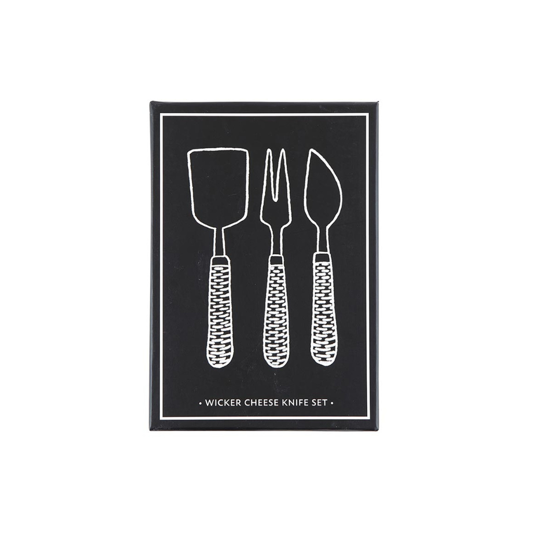 Unveil the ultimate in cheese aficionado chic with our Knives Set - Natural Wicker edition! Housed in a sleek matte black box, these three knives are not just tools—they're a gift-giver's dream. The wicker handles add a touch of rustic charm, making them a must-have addition to any charcuterie spread. Whether you're slicing, spreading, or spearing, elevate your cheese game with style and flair. Perfect for gifting or treating yourself, these knives are ready to make your next gathering a cut above the rest!