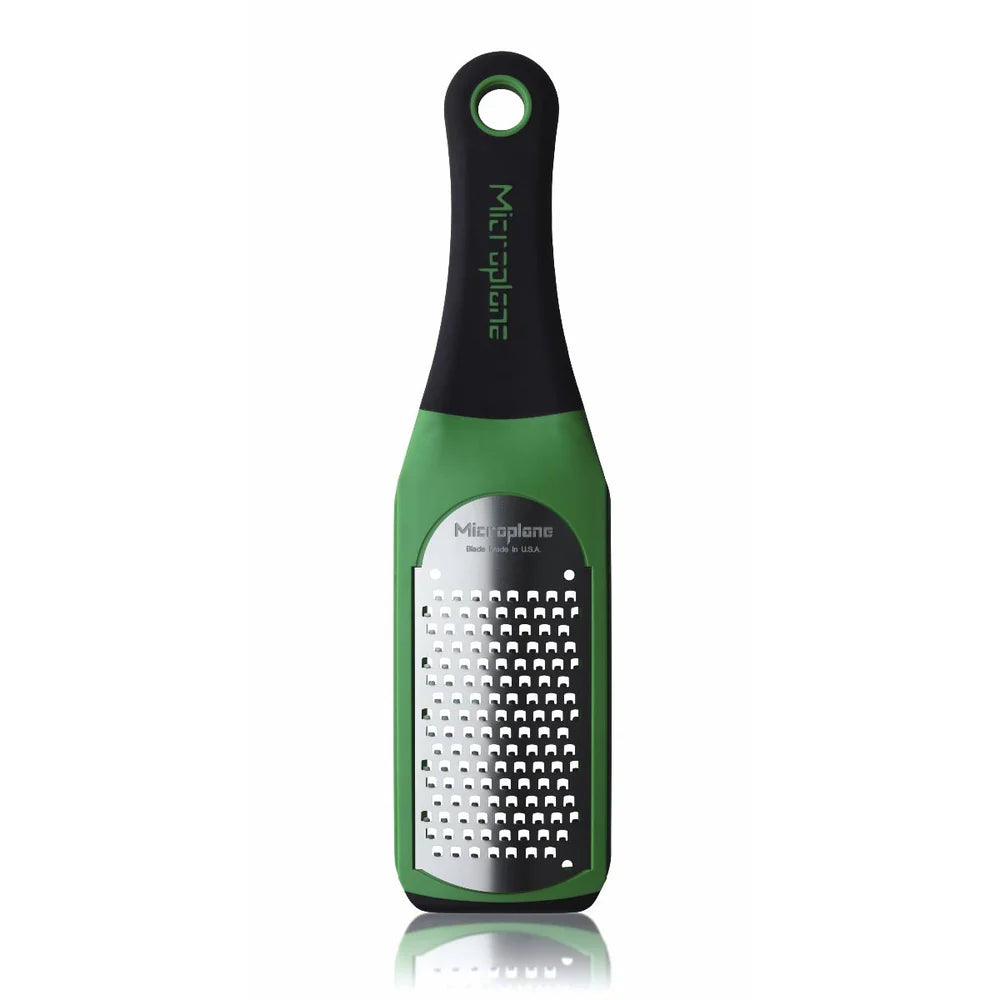 Microplane coarse Grater Green handle on white background